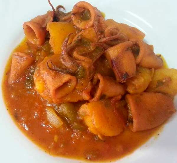  Guiso de calamares
